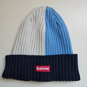 Like-New SUPREME Overdyed Split Beanie Hat.